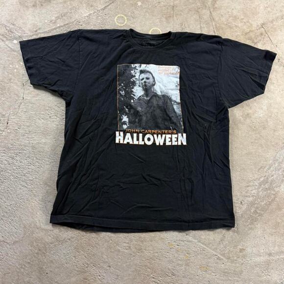 Black Halloween Michael Myers Graphic T-Shirt - Picture 1 of 8
